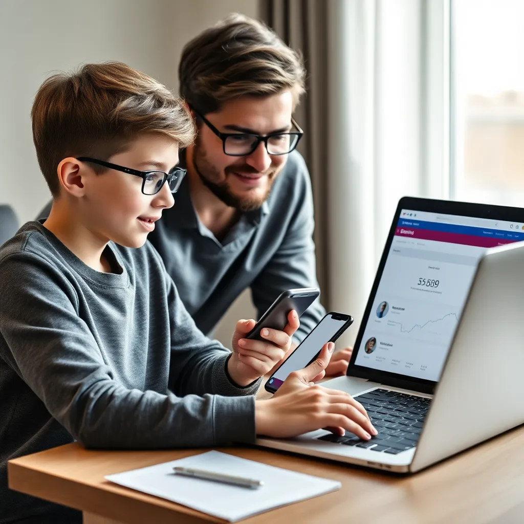 Kind telt zakgeld en noteert bedrag in een schrift